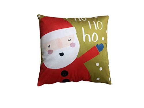AAYU Santa Claus Cushion Covers 18 x 18 Inch Christmas Velvet Decorative Throw Pillow Covers for Sofa Couch Bed and Home Decor