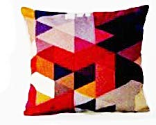 AAYU Geometric Pattern Decorative Throw Pillow Covers 18 x 18 Inch Set of 4 Linen Cushion Covers for Couch Sofa Bed Home Decor