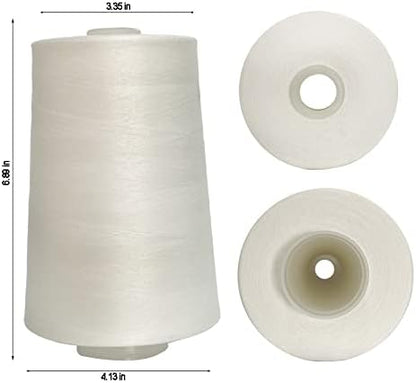 Jutemill 22000 Yards Huge Cone of Invisible Nylon Sewing Thread for Overlock Machine All Purpose Nylon Thread Cone Jumbo Spool Transparent Thread (22000 Yard)