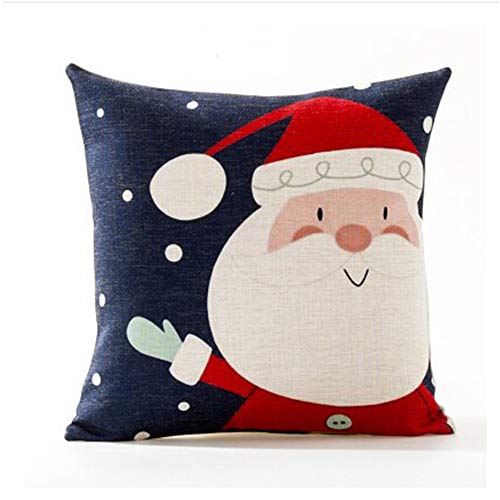 AAYU Christmas Decorative Throw Pillow Covers 18 x 18 Inch Set of 4 Linen Cushion Covers for Couch Sofa Bed Home Decor