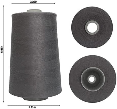 Jutemill 22000 Yards Huge Cone of Invisible Nylon Sewing Thread for Overlock Machine All Purpose Nylon Thread Cone Jumbo Spool Transparent Thread (22000 Yard)
