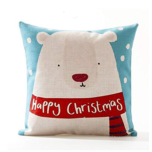 AAYU Christmas Decorative Throw Pillow Covers 18 x 18 Inch Set of 4 Linen Cushion Covers for Couch Sofa Bed Home Decor