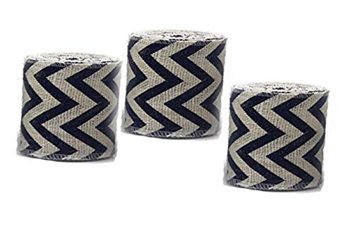 AAYU Natural Burlap Ribbon 2 Inch X 5 Yards Blue and White Jute Ribbon for Crafts Gift Wrapping WeddingAAYU Natural Burlap Ribbon 2 Inch X 5 Yards Blue and White Jute Ribbon for Crafts Gift Wrapping Wedding