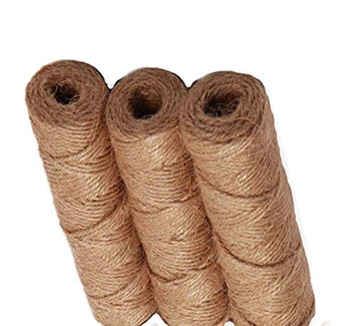 AAYU Natural Jute Twine 6 Pack Spool | 4 Ply, 328 Feet | Perfect for Arts, Crafts, Gift Packing Materials, Gardening Applications, DIY Decoration Embellishments Total 1960 feet
