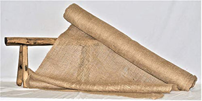 AAYU 36&quot; X 24 feet Gardening Fabric Disposable Jute Burlap Planter Liner- Great for Raised Bed Liners Roll of 24 Feet | Garden Cover-Fabric Weed Barrier 7oz 36 inch x 24-ft Light Weight Aisle Runner