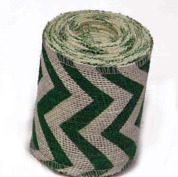 AAYU Natural Burlap Ribbon 2 Inch X 5 Yards Green and White Jute Ribbon for Crafts Gift Wrapping Wedding