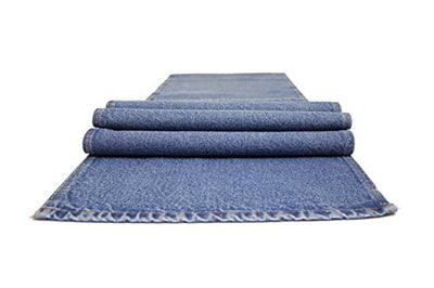 AAYU 13 Inch X 108 Inch Blue Denim Table Runner 108" Stone Washed Premium Quality for Home Party Rustic Wedding Decorations (13 inch X 108 - Light Wash)