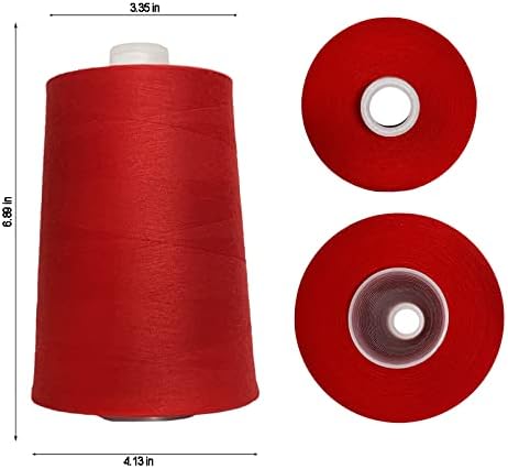 Jutemill 22000 Yards Huge Cone of Invisible Nylon Sewing Thread for Overlock Machine All Purpose Nylon Thread Cone Jumbo Spool Transparent Thread (22000 Yard)