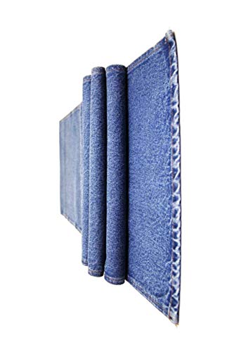 AAYU Blue Denim Table Runner Stone Washed Premium Quality Table Runner for Home Party Rustic Wedding Decorations (13 inch X 72 inch - Light Wash)