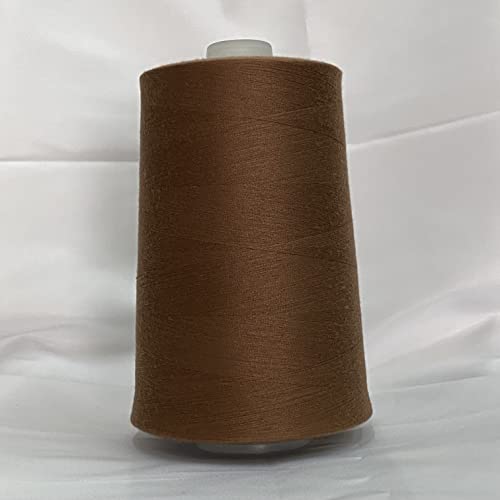 Jutemill Brown Textured Polyester Sewing Thread for Serger/Overlock Machine (60/2-0.1mm) Jumbo Spool