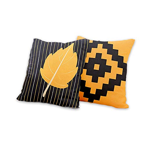 Black and Orange Decorative Throw Pillow Covers