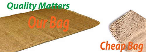 AAYU Large Burlap Sacks 14 x 26 Inch Jute Drawstring Bags for Potato Onion Vegetable Coffee Beans Adult Bag Races (15 Pack)