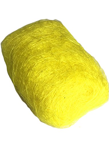 AAYU Sisal Fiber Natural Premium Quality Yellow Colored 8 oz per Bag DIY Project and Basket Decoration