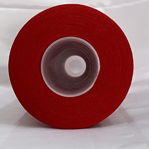 Jutemill Red Polyester Jumbo Spool Single Needle Threads for Sewing Embroidery Machine All Purpose Polyester Thread Cone (25600 Yard)