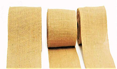AAYU Natural Burlap Ribbon Roll 3 Inch X 10 Yards Organic Jute Ribbon for Crafts Gift Wrapping Wedding Decorations