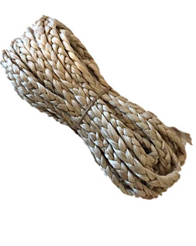 AAYU Hand Made Jute Braid Rope |3 Strand | 1/2" x 30 feet per Hank (Natural) Indian Jute, Jute Fiber, Jute Yarn Braided with Natural Fiber - Braided Jute, Natural Jute
