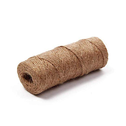 AAYU Natural Jute Twine 6 Pack Spool | 4 Ply, 328 Feet | Perfect for Arts, Crafts, Gift Packing Materials, Gardening Applications, DIY Decoration Embellishments Total 1960 feet