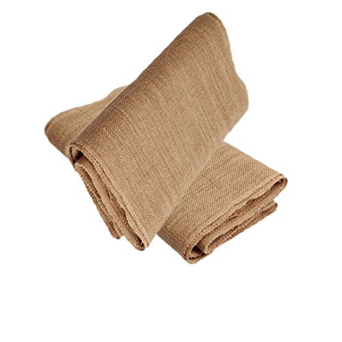 AAYU 14 Inch x 8 feet, Wide Burlap Runners (14 inch x 96 inch) No-Fray with Finished Edges. Burlap Fabric Roll Perfect for Weddings, Table-Runners, Decorations and Crafts. Decorate Without Mess