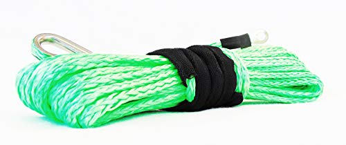 Jutemill Synthetic Winch Rope 1/2 Inch X 50 ft Blue. Recovery Cable for ATV UTV SUV 4 Truck Hitch, Boat Trailer, Tow Rope, Ramsey Replacements (1/2&quot; x 50ft, Blue)