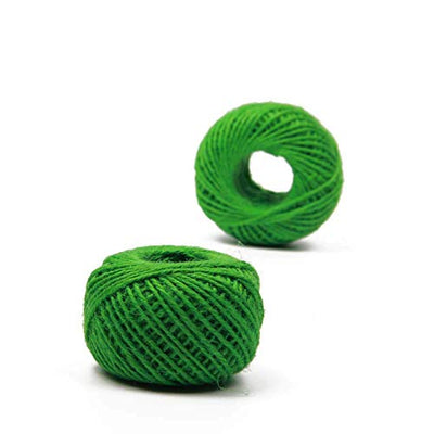 AAYU Natural Green Jute Twine Ball | 4 Ply 328 Feet Each I Pack of 6 | Perfect for Arts Crafts Gift Packing Materials Gardening Applications DIY Decoration Embellishments