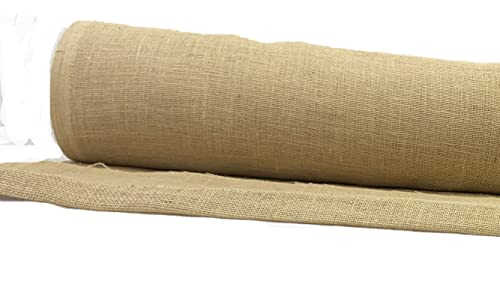 Burlap Fabric roll 48" Wide X 60 Feet Long, Tight Weaved Jute Burlap roll