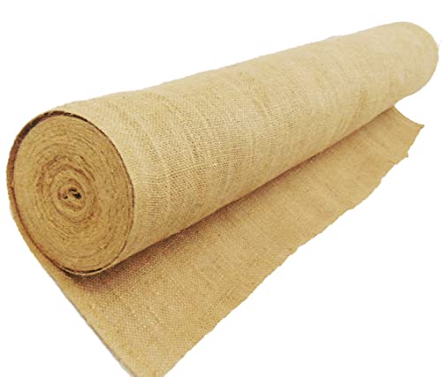 AAYU 40-Inch Wide x 150ft Long, Burlap Fabric Roll 150-ft Long | 40&quot; by 50 Yards (150 ft)| Non- Fraying| Tight Weaved Outdoor Wedding Runners