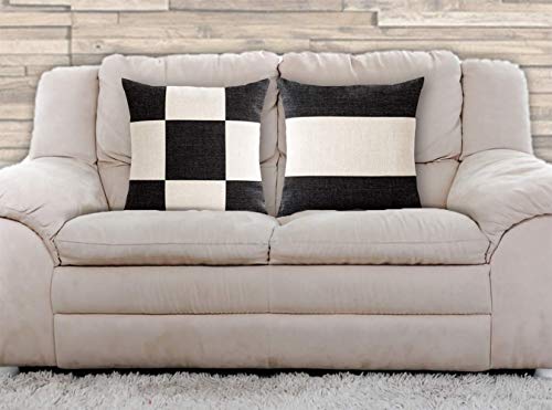 Black and White Geometric Decorative Throw Pillow Covers