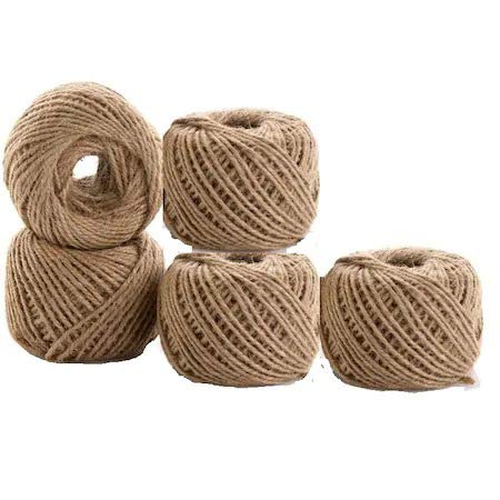 AAYU Natural Jute Twine Balls | 4 Ply 328 Feet (6 Pack) | Perfect for Arts, Crafts, Gift Packing Materials, Garden Applications, DIY Decorations, Embellishments | Total 1960 feet
