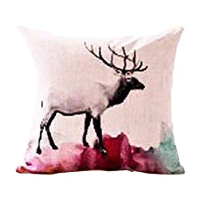 AAYU Animal Decorative Throw Pillow Covers 18 x 18 Inch Set of 2 Linen Cushion Covers for Couch Sofa Bed Home Decor