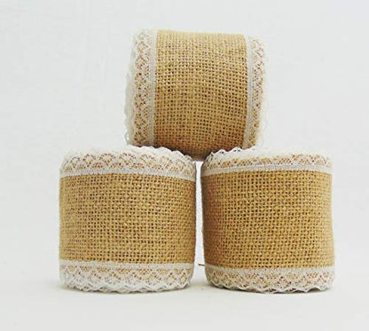 Burlap Ribbon Roll 3 Inches x 5 Yards 