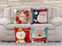 AAYU Christmas Decorative Throw Pillow Covers 18 x 18 Inch Set of 4 Linen Cushion Covers for Couch Sofa Bed Home Decor