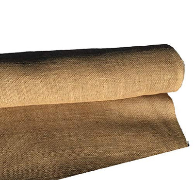 AAYU Burlap Fabric Aisle-Runner 34" by 60 feet Roll | 34 inch x 20 Yards | 10 oz | No Fray | Eco-Friendly, Natural Burlaps Roll | Landscaping Barriers | Gardening | Narrow Aisle Runner (60 feet)