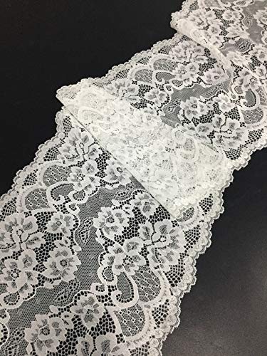 White Floral lace 7.5 Inch X 5 Yards