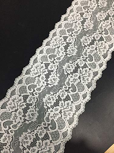 White Floral lace 7.5 Inch X 5 Yards