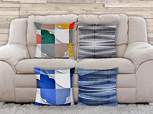 Geometric Cushion Covers | Velvet Decorative Cushion Cover | Throw Pillow Covers for Couch Sofa and Bed