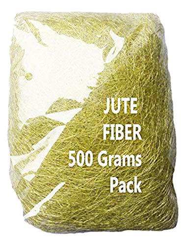 AAYU Brand Jute Fiber Moss Premium Natural Fiber 500 Grams or 17.6 Ounces, Natural, Organic Product, Eco-Friendly, Excellent Fiber Material, No Artificial Color, Pet Bed and Bird Nest