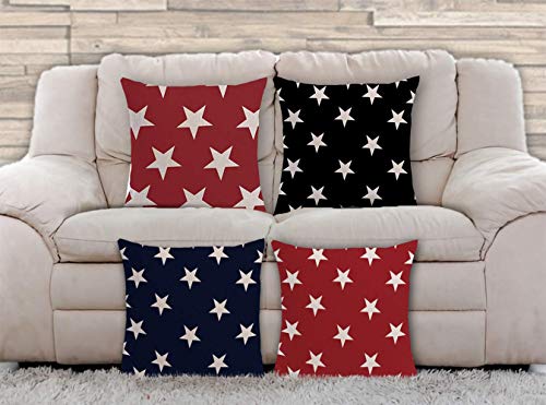 AAYU Decorative Throw Pillow Covers Star 20&quot; | Double Side HD Printing | High GSM Fabric | Square Throw Pillow Cushion Case for Living Room Sofa Couch Bedroom Car | 20 x 20 Inch 50 x 50 cm | Set of 4