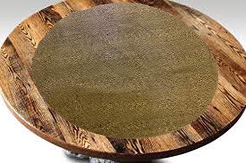 AAYU 20 Inches Round Burlap Liner, Circular Shape Burlap 20" Dia Good for Round Table Center, Garden pots Cover or Any Other Rustic Decor. Unfinished raw Edge