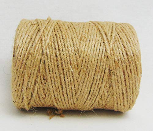 AAYU Natural Jute Twine 3Ply 500 Feet Jute Rope for Industrial, Packaging, Arts & Crafts, Gift Wrap, Decoration, Bundling, Gardening and Home