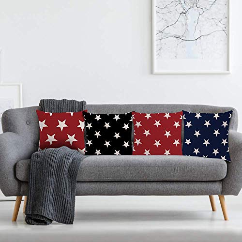 AAYU Decorative Throw Pillow Covers Star 20&quot; | Double Side HD Printing | High GSM Fabric | Square Throw Pillow Cushion Case for Living Room Sofa Couch Bedroom Car | 20 x 20 Inch 50 x 50 cm | Set of 4