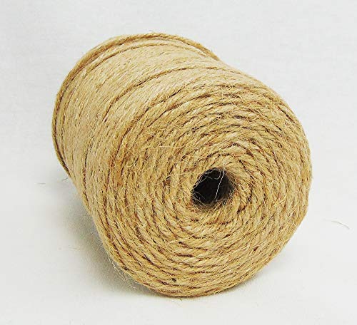 AAYU Natural Jute Twine 3Ply 500 Feet Jute Rope for Industrial, Packaging, Arts &amp; Crafts, Gift Wrap, Decoration, Bundling, Gardening and Home