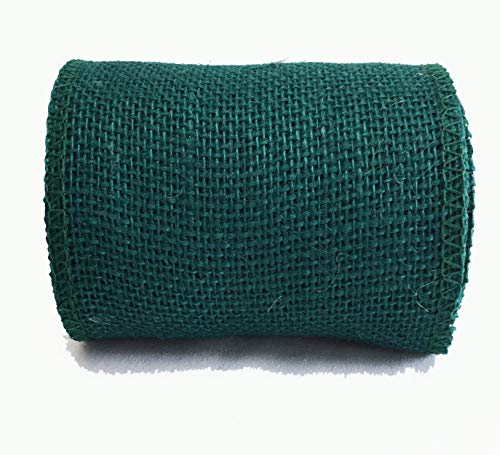 AAYU Natural Burlap Ribbon Rolls 5 Inches x 5 Yards Green Jute Ribbon for Crafts Gift Wrapping Wedding