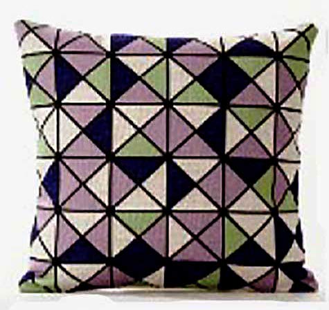 AAYU Geometric Pattern Decorative Throw Pillow Covers 18 x 18 Inch Set of 2 Linen Cushion Covers for Couch Sofa Bed Home Decor