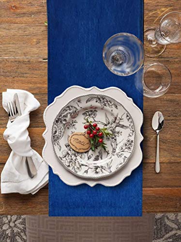 AAYU Denim Table Runner Stone Washed Premium Quality Table Runner for Home Party Rustic Wedding Decorations (13 inch X 72 inch - Mid Wash)