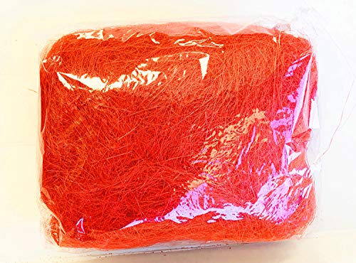 AAYU Natural Fiber from Sisal | Premium Quality Natural Jute Fiber | 8 oz per Bag | Perfect for DIY Project and Basket Decoration | Red Color