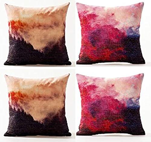 AAYU Decorative Throw Pillow Covers 18 x 18 Inch Set of 2 Linen Cushion Covers for Couch Sofa Bed Home Decor