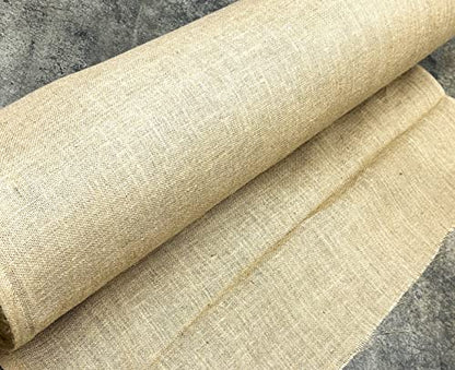 AAYU Brand Premium 48&quot; Burlap Fabric roll 48 inch x 50 Yards (4 ft by 150ft) Tight Weaved Wedding and Craft Supplies Lawn Edging Eco-Friendly, Natural Jute |Plain Aisle Runner for Weddings