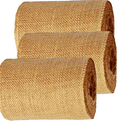 Natural Burlap Ribbon Roll | Jute Ribbon for DIY | Natural Multicolor Jute Burlap Ribbon