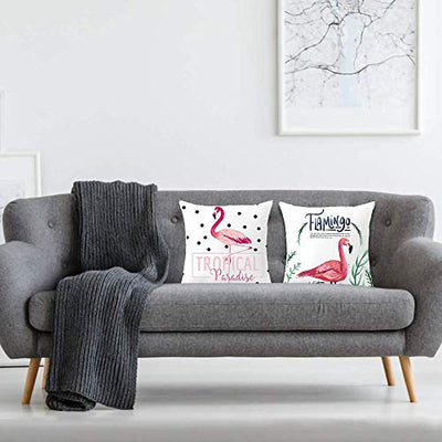 AAYU Decorative Linen Cushion Cover | 20 x 20 Inch | 50 x 50 Cm | 2 PCS Set | Double Side HD Printing | High GSM Fabric | Square Throw Pillow Cushion Case for Living Room Sofa Couch Bedroom Car