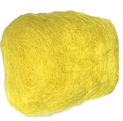 AAYU Sisal Fiber Natural Premium Quality Yellow Colored 8 oz per Bag DIY Project and Basket Decoration